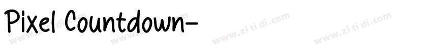 Pixel Countdown字体转换